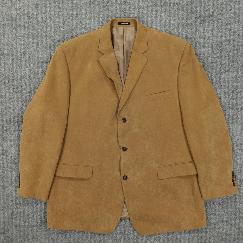 Calvin Klein Jacket Mens 46R Tan Micro Corduroy 3 Button Blazer Sport Coat